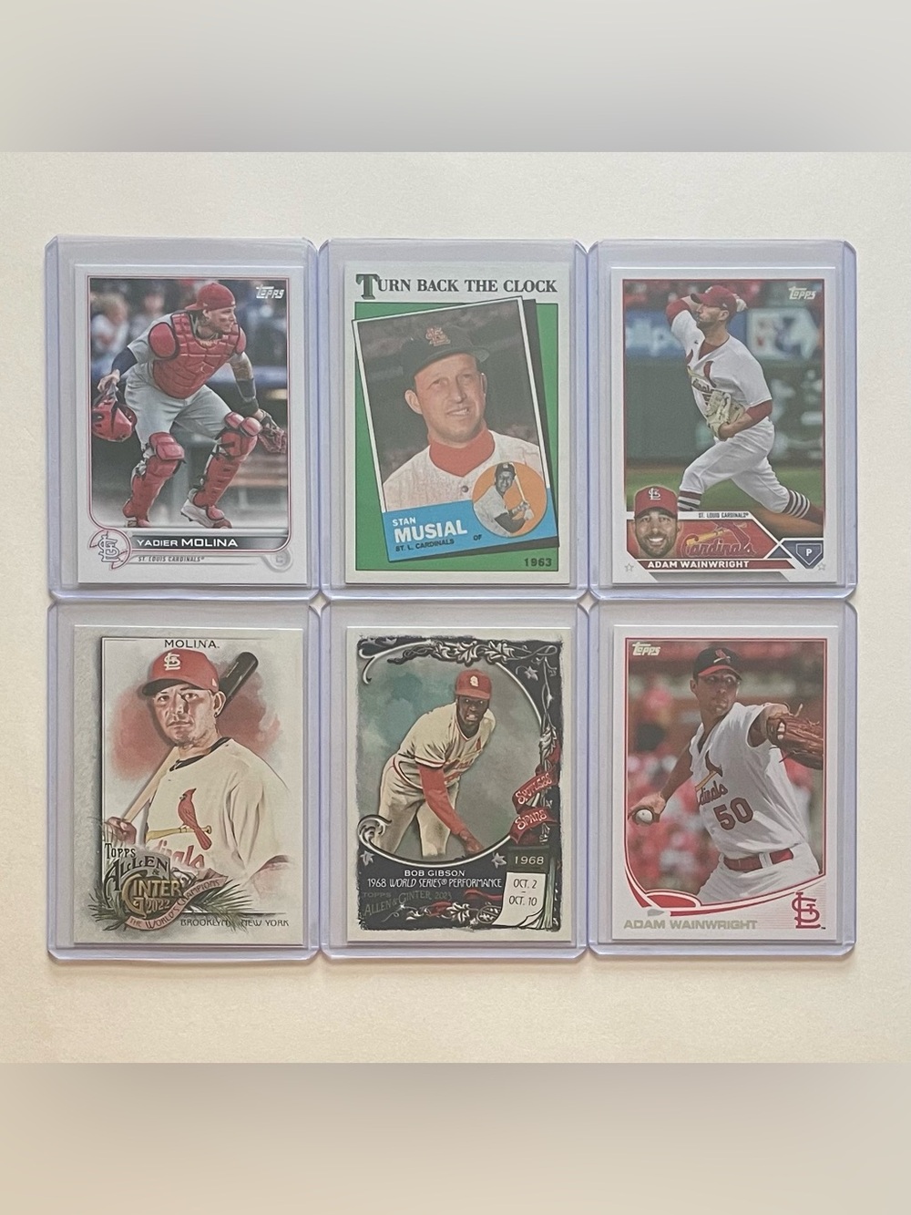 Lot of 6 St. Louis Cardinals Topps MLB Baseball Cards
